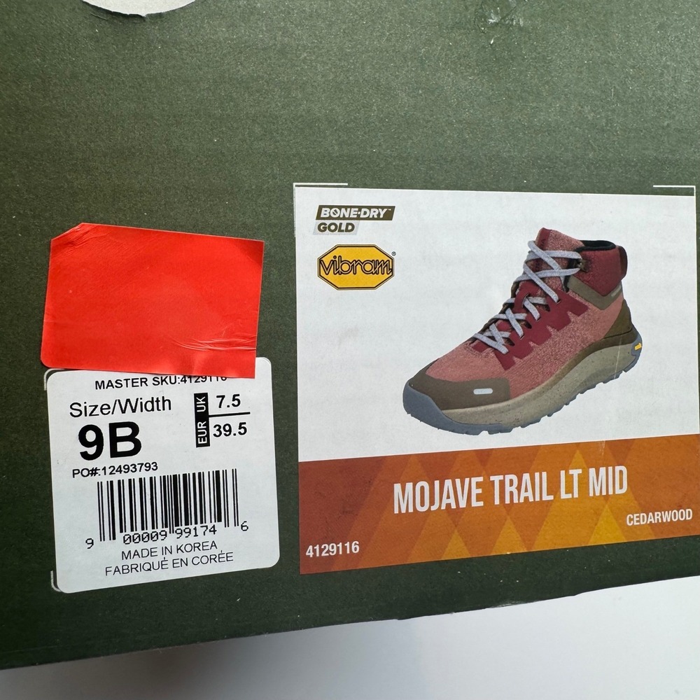 Ascend Mojave Trail LT Mid Hiking Boots Womens 9 Bone-Dry Vibram Cedarwood Pink - Picture 3 of 9